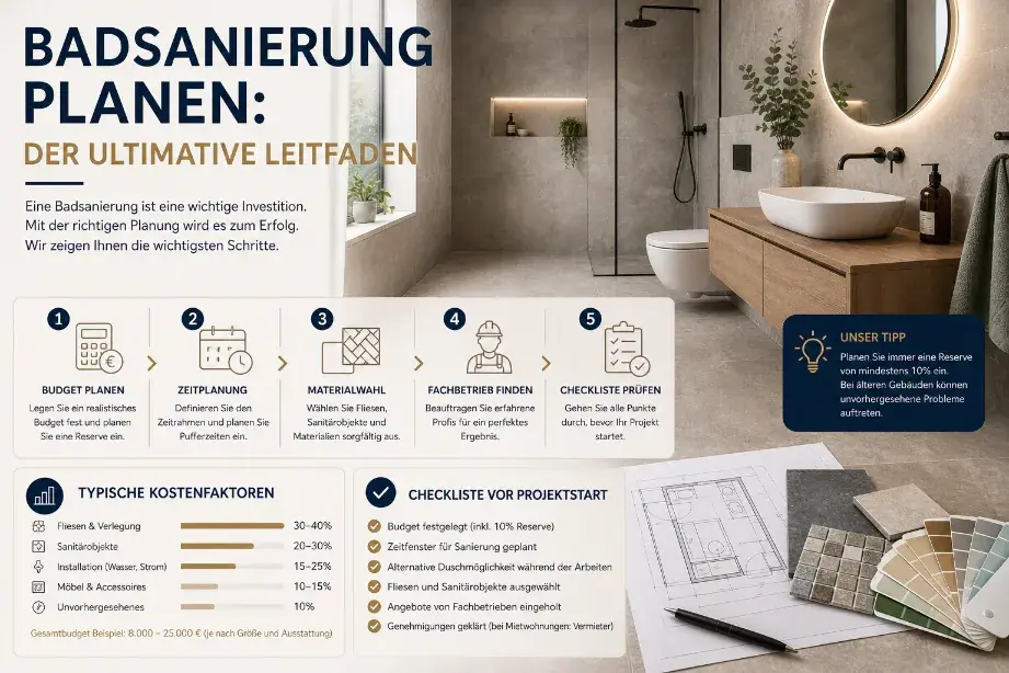 Badsanierung planen: Der ultimative Leitfaden