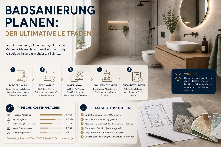 Badsanierung planen: Der ultimative Leitfaden